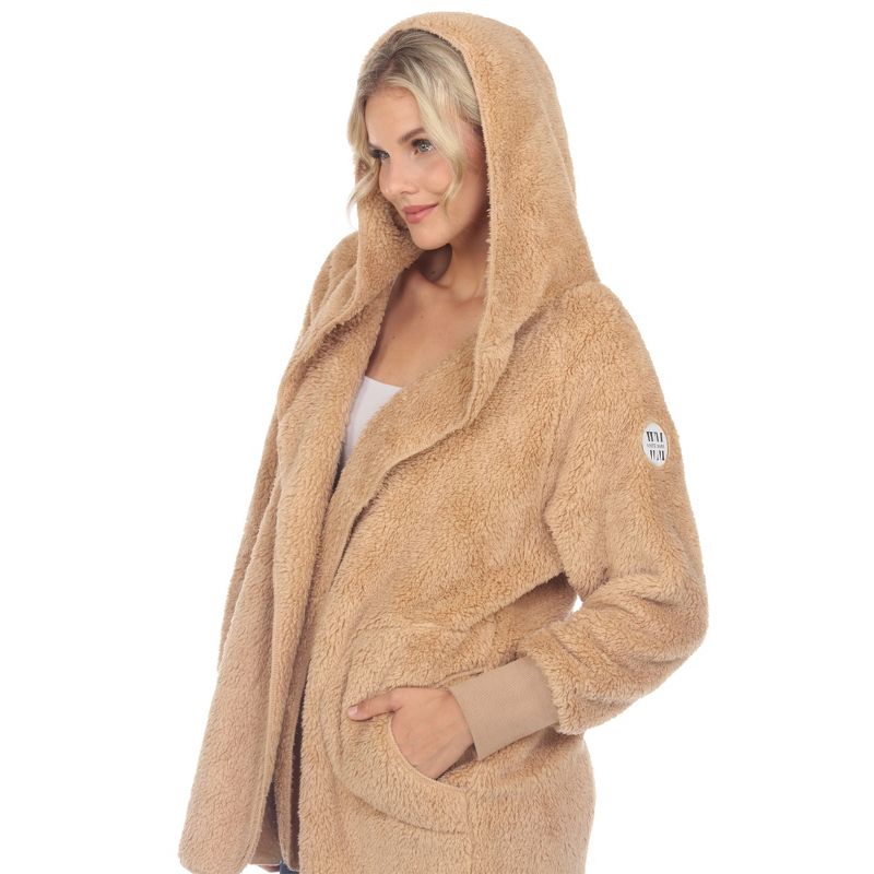 Maternity Plush Hooded Cardigan with Pockets, 5 of 6