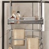 MaseiKar No-Drill Bathroom Towel Rack, Shower Door Hooks Stainless Steel Wall-Mounted Towel Bar for Glass Door, Spa & Small Spaces - 3 of 4