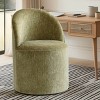 Best Home Office Chair with Wheels Chenille Barrel Upholstered Office Chair Armless for Home Office,Living Room-Tanpinhause - 2 of 4