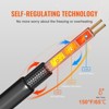VEVOR Self-Regulating Pipe Heating Cable, 140FT 5W/FT Heat Tape for Pipes, Roof Snow Melting De-icing, Gutter and Pipe Freeze Protection, Black - 3 of 4