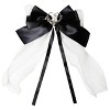 Disney Long Tail Girls 8" Hair Bow with Alice in Wonderland Charm & Double Layered Clip - 3 of 4