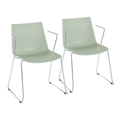 Syemin Dining Chairs Set of 2 Wired Contemporary Chair Kitchen Side Chairs, Farmhouse Dining Room Chair Kitchen Table Chairs, Green, 21"*20.75"*32"