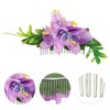 Unique Bargains Women's Styling Simulated Flowers Hair Clip Comb 1 Pc - 3 of 4