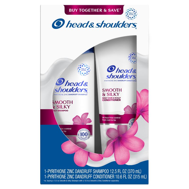Head &#38; Shoulders Smooth &#38; Silky Paraben Free Smooth &#38; Silky Shampoo and Conditioner Dual Pack - 23.1 fl oz/2ct, 3 of 15
