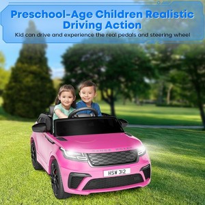 Licensed Land Rover Kids Electric Car with Remote Control - 2 Seater Ride On Toy with Rocking Mode, Pull Rod & Bluetooth Music, Gift - 1 of 4