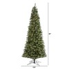 Nearly Natural 10-ft Cashmere Slim Artificial Christmas Tree with 750 Warm White Lights and 1908 Bendable Branches - 2 of 4