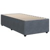 vidaXL - Twin Velvet Upholstered Bed Frame/Dark Gray Mattress Base with Slats/Sturdy Bedroom Furniture for Ultimate Comfort - 2 of 4