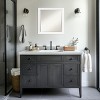 Amanti Art Oliver Narrow Beveled Wood Framed Bathroom Vanity Wall Mirror - 4 of 4