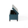 CAVINAS Bed Bench with Storage Cushioned Blanket Storage Chest Modern Bench Storage Bedroom for Bedroom, Living Room, Teal - 2 of 4