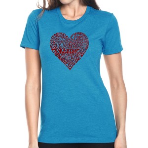 LA Pop Art Love Yourself - Women's Premium Blend Word Art T-Shirt - 1 of 4