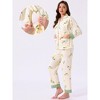 INSPIRE CHIC Women's Nursing Pajama Set Floral Leopard Long Sleeve Top with Pant Postpartum Breastfeeding Loungewear - 2 of 4