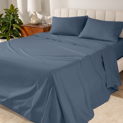 260 Thread Count Organic Cotton Percale Bed Sheet Set by Bare Home