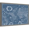 Amanti Art Blueprint World Map by Willem Blaeu Canvas Wall Art Print Framed 23-in. x 16-in. - 3 of 4