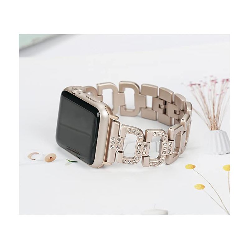 Worryfree Gadgets Metal Band with Bling Rhinestone for Apple Watch 38/40/41mm 42/44/45mm iWatch Band Series 8 7 6 5 4 3 2 1 & SE, 4 of 6
