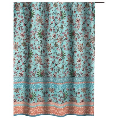 Turquoise Shower Curtains Target, Turquoise And Black Shower Curtain