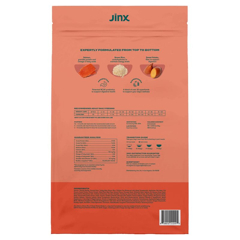 Jinx Dry Dog Food with Salmon, Brown Rice & Sweet Potato, 3 of 6