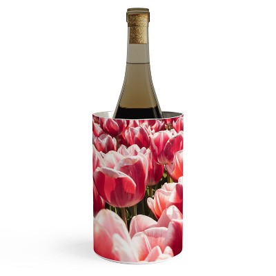 Henrike Schenk - Travel Photography Tulip Field In Holland Floral Wine Chiller - Deny Designs