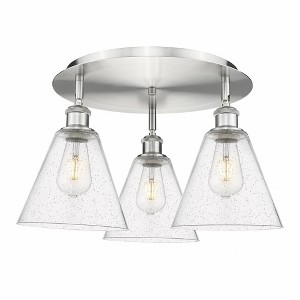 Berkshire - 3 Light Flush Mount In Industrial Style-10.5 Inches Tall and 19.75 Inches Wide - 1 of 1