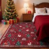 TackView Christmas Runner Rug, Santa Reindeer Holiday Accent Rug Non Slip Washable Xmas Carpet, for Kitchen Bedroom Nursery - 2 of 4