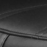black faux leather/chrome frame