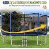 Gymax 12FT/14FT/15FT/16FT Outdoor Recreational Trampoline w/ Enclosure Net & Ladder & Basketball Hoop Combo Bounce Trampoline w/ Basketball & Pump - 3 of 4