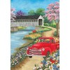 Spring Covered Bridge House Flag Pickup Truck 28" x 40" Briarwood Lane - 3 of 4
