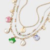 Girls' Squishmallows Charm Necklace - Gold - 3 of 3