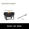 Good Directions Viking 32" XXL Outdoor Fire Pit Black - 3 of 4