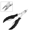 Unique Bargains Toe Nail Clippers Professional Nail Clipper Kit for Travel or Home Black Stainless Steel - 3 of 4