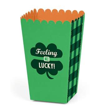 Big Dot of Happiness St. Patrick's Day - Saint Paddy's Day Party Favor Popcorn Treat Boxes - Set of 12