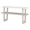 VYNXARIA Console Table with Marble-Effect Top, Retro Entryway Table with Open Shelf, Sofa Table for Entryway, Hallway and Living Room (Gray Wash) - 3 of 4
