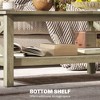 NicBex 39.3 Inch Rectangle Coffee Table with Glass Tabletop and Shelf,Farmhouse Center Table for Living Room,Bedroom - 4 of 4