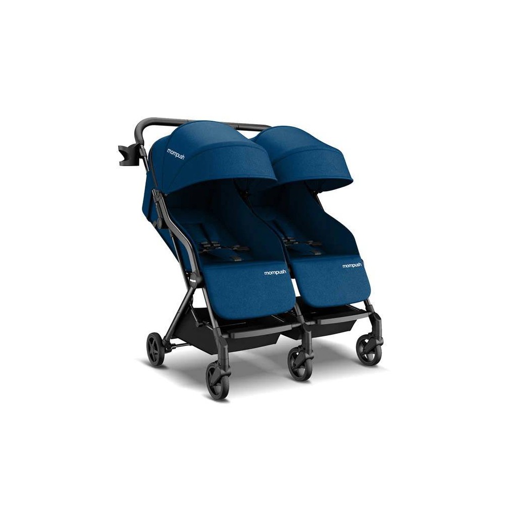 Mompush Lithe Double Stroller - Navy