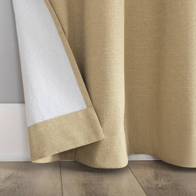 Soft Gold Fleece Insulated Blackout Curtain Panel 50x84
