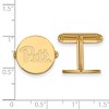 Black Bow Jewelry 14k Yellow Gold Plated Sterling Silver Pittsburgh Panthers NCAA Cuff Links - 2 of 3