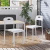 Dining Chairs, Stackable Modern Kitchen Chairs, Plastic Dining Room Chair with Metal Legs, Easy Assembly, Waterproof & Stain-Resistant - 3 of 4