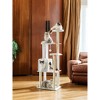 65-Inch Cat Tree for Indoor Cats - Modern Multi-Level Cat Tower with 5 Scratching Posts, Perch, and Washable Cushions - Cat Furniture by WoodyWonders - 2 of 4