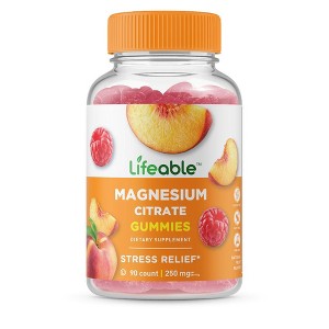 Lifeable Magnesium for Adults, for Stress Relief, Vegan, 90 Gummies - 1 of 3