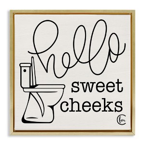 Stupell Industries Hello Sweet Cheeks with Toilet, 18" x 18" - 1 of 4