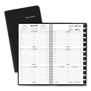 Compact Weekly Appointment Book, 6.25 x 3.25, Black Cover, 12-Month (Jan to Dec): 2025 - 1 of 4