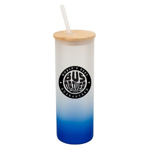 Elanze Designs World's Best Bus Driver School Wrap-Around Design 25 Ounce Frosted Gradient Glass On-The-Go Coffee Travel Skinny Tumbler Mug Cup, - 1 of 1