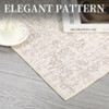 Large Washable Area Rug, Non-Slip Backing, Non-Shedding Oriental Distressed Carpet, Traditional Floral Design for Living Room & Bedroom (Beige) - 4 of 4