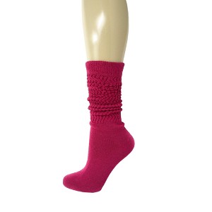 Slouch Socks for Women, Cotton Lightweight Breathable, Knee High or Scrunch, 1 Pair, Fits Shoe Sizes 5-10 - 1 of 1