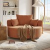 Vynxaria Red 360° Swivel Chair Accent Barrel Chair Swivel Round Sofa Chair - 2 of 4