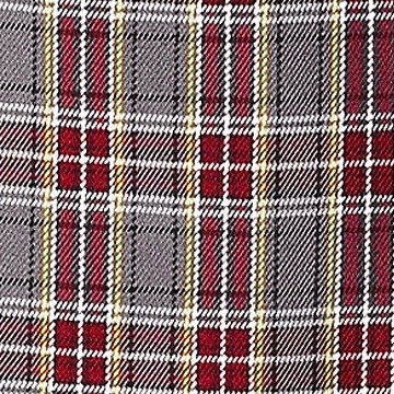 gray heather/maroon plaid