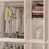 Buenhomino 8 Doors 2 Drawers Wardrobe Set Armoire Closet Bedroom Storage Cabinet with Shelves and Hanging Space 77" L Wooden Clothing Organizer Unit - 4 of 4