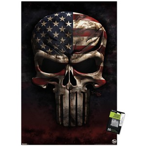 Trends International DS Valori - America Skull Unframed Wall Poster Prints - 1 of 4
