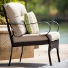 Moda Furnishings W25 In. Outdoor Metal Wicker Chair With Beige Cushions - 3 of 4