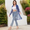 Anna-Kaci Women's Long Sequin Cardigan Open Front Sheer Duster Jacket - 4 of 4