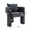 Modern 3-Leg Chenille Accent Chair with Arms and Removable Pillow, Plush Small Space Accent Chair for Bedroom, Single Sofa Chair with Cushion-Koiai - 3 of 4